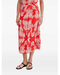Lola Casademunt - Damask-Print Pleated Midi Skirt - Lyst
