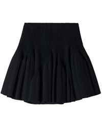 Sandro - Mini Knit Godet Skirt - Lyst