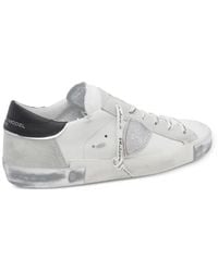 Philippe Model - Prsx Logo-Patch Leather Sneakers - Lyst