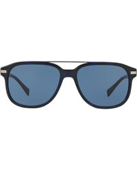 Burberry Occhiali da sole squadrati - Blu