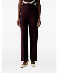 Morgan - Pressed-Crease Straight-Leg Trousers - Lyst