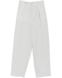 N°21 - Vertical-Stripe Pleated Trousers - Lyst