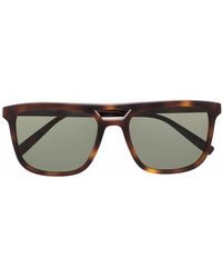Saint Laurent - Tortoiseshell Square-Frame Sunglasses - Lyst
