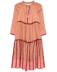 Niu - Tiered-Hem Midi Dress - Lyst