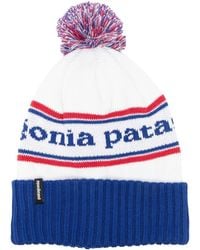 Patagonia - Bommelmütze Mit Intarsien-Logo - Lyst