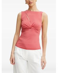 Marciano - Cut-out detail knot-detail top - Lyst