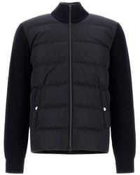 Herno - Waffle-Knit Padded Cardigan - Lyst