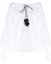 Lanvin Puff Sleeve Blouse - White