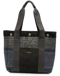 Barbour - Healy Quilted Tartan-Print Tote Bag - Lyst
