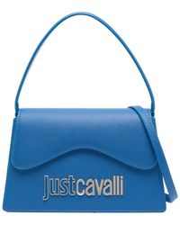 Just Cavalli - Logo-lettering Saffiano-leather Tote Bag - Lyst