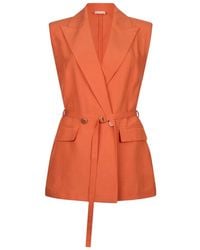 Liu Jo - Double-Breasted Sleeveless Blazer - Lyst