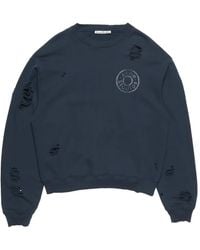 Acne Studios - Distressed Fleece Sweatshirt - Lyst