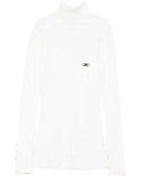 Elisabetta Franchi - Ribbed Knit With Pocket - Lyst