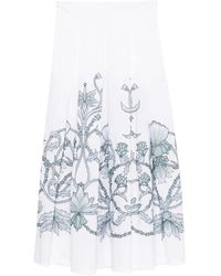 Eleventy - Floral Print Skirt - Lyst