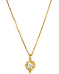 Ottoman Hands - April Topaz Birthstone Necklace - Lyst