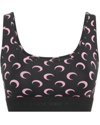 Marine Serre - Moon Recycled Jersey Sports Bra - Lyst