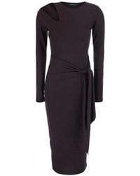 FEDERICA TOSI - Midi Cut-Out Tie-Fastening Dress - Lyst