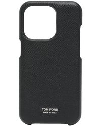 Tom Ford - Logo-lettering Leather Iphone 13 Case - Lyst