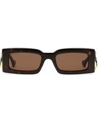 Gucci - Double G Rectangle-frame Sunglasses - Lyst