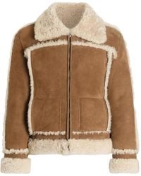 Dolce & Gabbana - Suede Shearling Jacket - Lyst