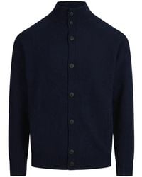 MC2 Saint Barth - Galway Lambswool Cardigan With High-Collar - Lyst