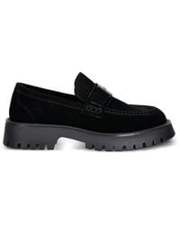 Guess - Logo-Plaque Chunky-Sole Loafers - Lyst