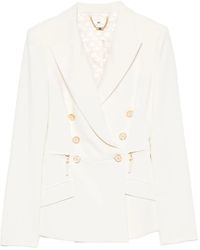 Elisabetta Franchi - Blazer Doppiopetto Con Bottone - Lyst