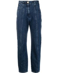 Alberta Ferretti - High-Rise Straight Jeans - Lyst