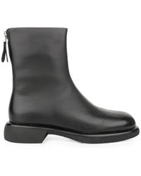 Linda Baumann - Zip-Fastening Leather Ankle Boots - Lyst
