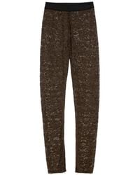 Vera Wang - Frances Broek Met Stretch Kant - Lyst