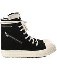 Rick Owens - Lace-up zip sneakers - Lyst