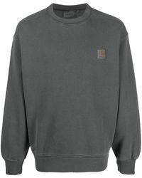 Carhartt - Plain Logo-patch Cotton Sweatshirt - Lyst