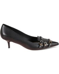 Pinko - Pointed Toe Pumps With Decorative Buckles - Lyst