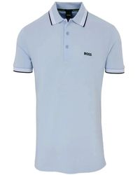 BOSS - Logo-Embroidered Tipped Polo Shirt - Lyst