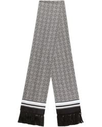 Dolce & Gabbana - Sciarpa Con Motivo Geometrico E Frange - Lyst