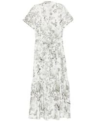Alice + Olivia - Printed Cotton Midi Dress - Lyst