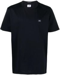 C.P. Company - Katoenen T-Shirt Met Logopatch - Lyst