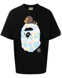 A Bathing Ape - Graphic-Print Short-Sleeved T-Shirt - Lyst