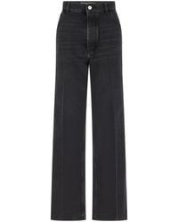 Marni - Wide-Leg-Jeans Mit Logo-Patch - Lyst