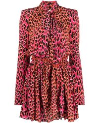 Zadig & Voltaire - Animal-Print Silk Minidress - Lyst