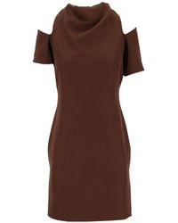 FEDERICA TOSI - Cut-Out Cowl-Neck Mini Dress - Lyst