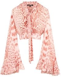 Roberto Cavalli - Leopard-Print Blouse - Lyst