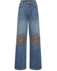 Philipp Plein - Jeans Met Geborduurd Logo - Lyst