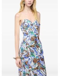 Rabanne - Floral Sequin-Embroidered Midi Dress - Lyst