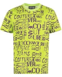Versace Jeans Couture - Logo-Print Cotton T-Shirt - Lyst