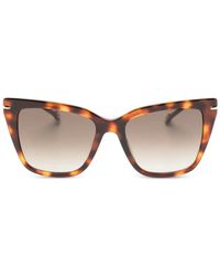Carolina Herrera - Tortoiseshell-Effect Square-Frame Sunglasses - Lyst