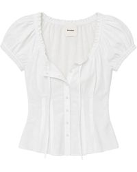 Reformation - Adina Puffed-Sleeve Top - Lyst