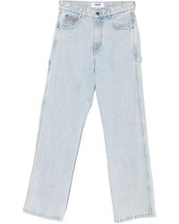 MSGM - Cargo Jeans Met Geborduurd Logo - Lyst