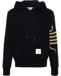 Thom Browne - Sudadera con capucha y motivo 4-Bar - Lyst