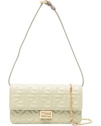 Fendi - Baguette Leather Wallet On Chain - Lyst